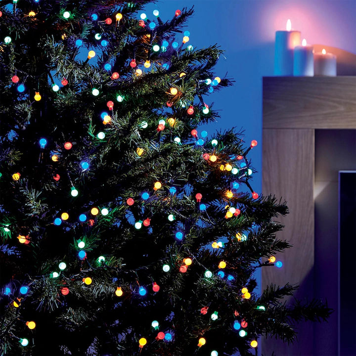 Instalatie brad cu 100 LED-uri, lungime 10m, 8 jocuri de lumini, Multicolor